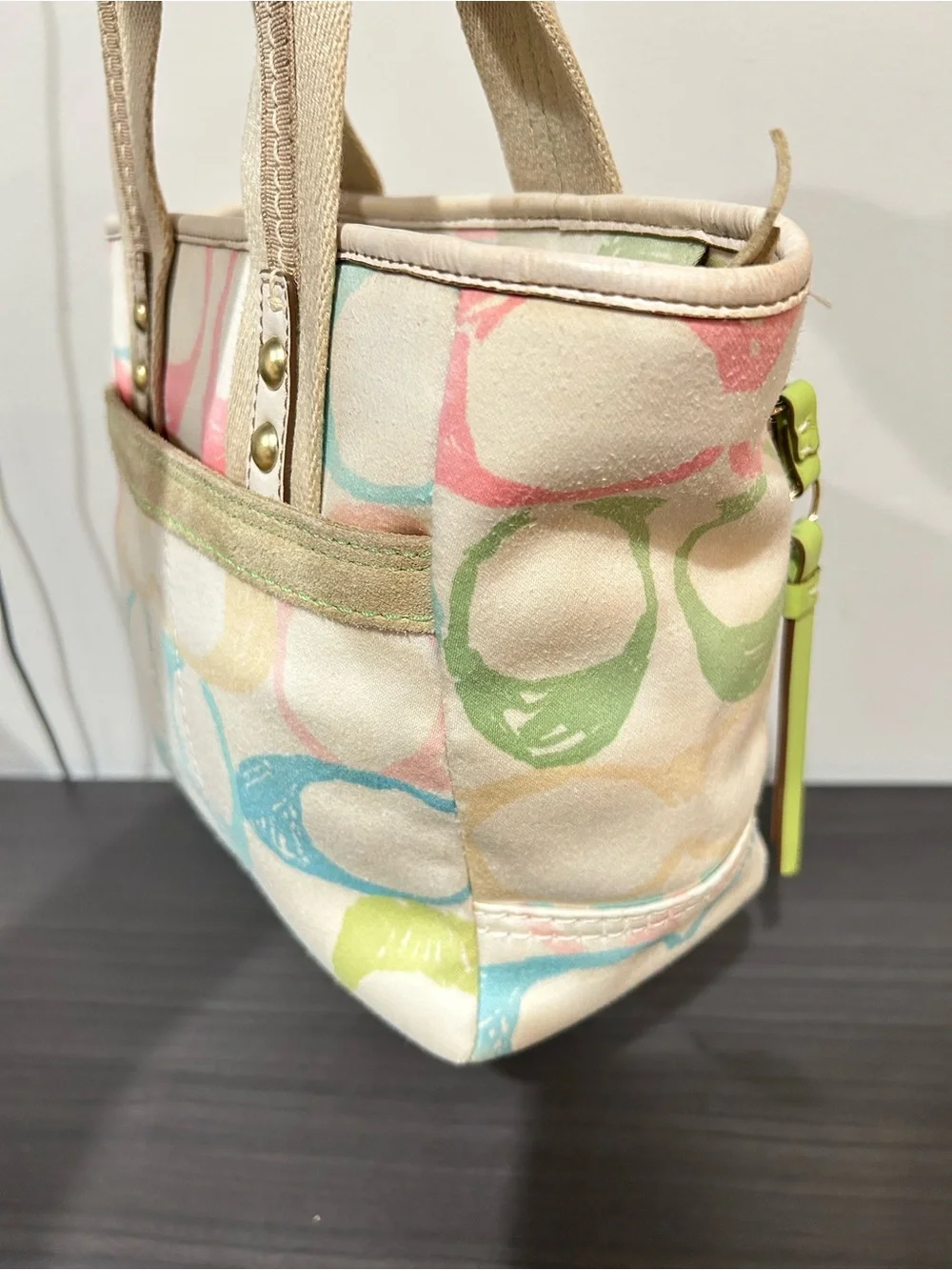 Coach Vintage Hampton Signature Scribble Mini Tote Bag GUC